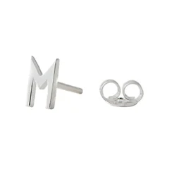Design Letters Stud Earrings with Arne Jacobsen Letter – Silver A-Z