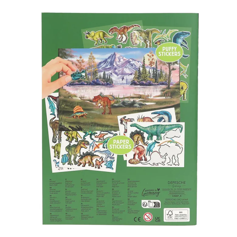 Dino World Stickerworld Puffy Sticker Book