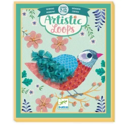 Djeco Activity Kit with Ribbons, Artistic Loops – Birds