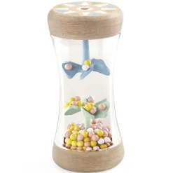 Djeco Activity Rattle in Wood, BabyPlui Little Rain Maker
