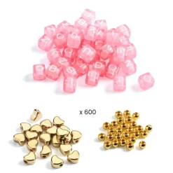 Djeco Beads, Alphabet, Gold