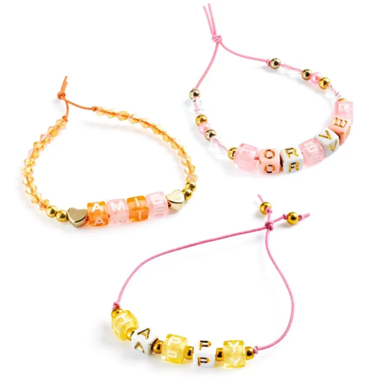 Djeco Beads, Alphabet, Gold