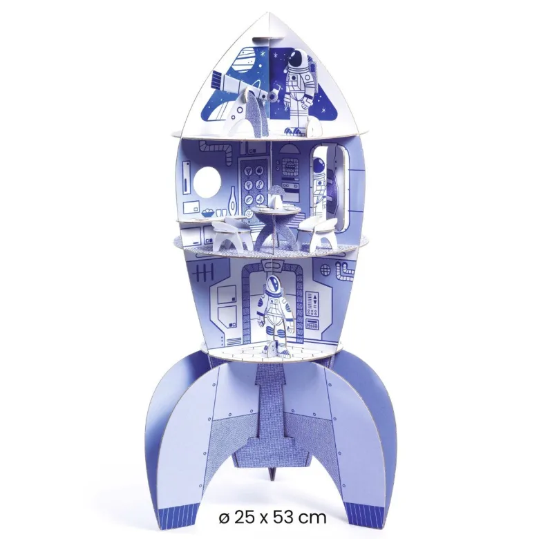 Djeco Color - Assemble - Play, Rocket Ship