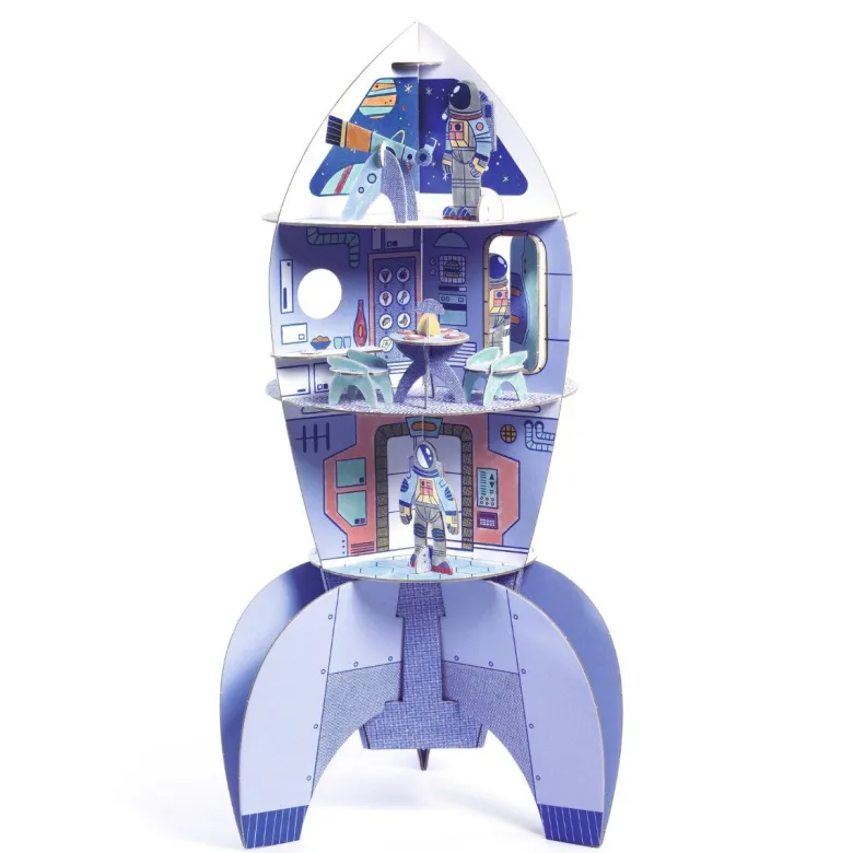 Djeco Color - Assemble - Play, Rocket Ship