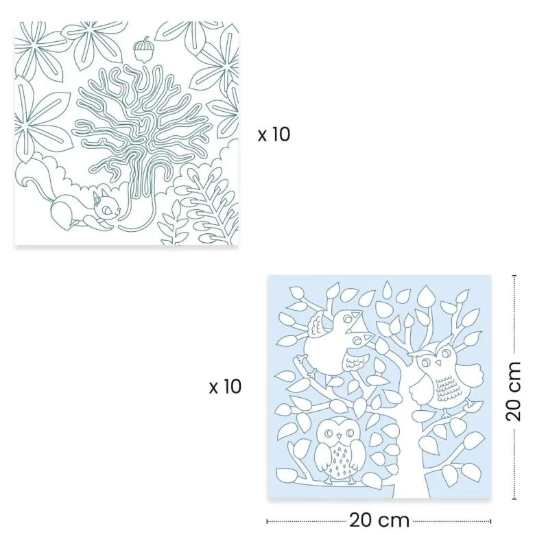 Djeco Coloring: Forest in Long Stripes