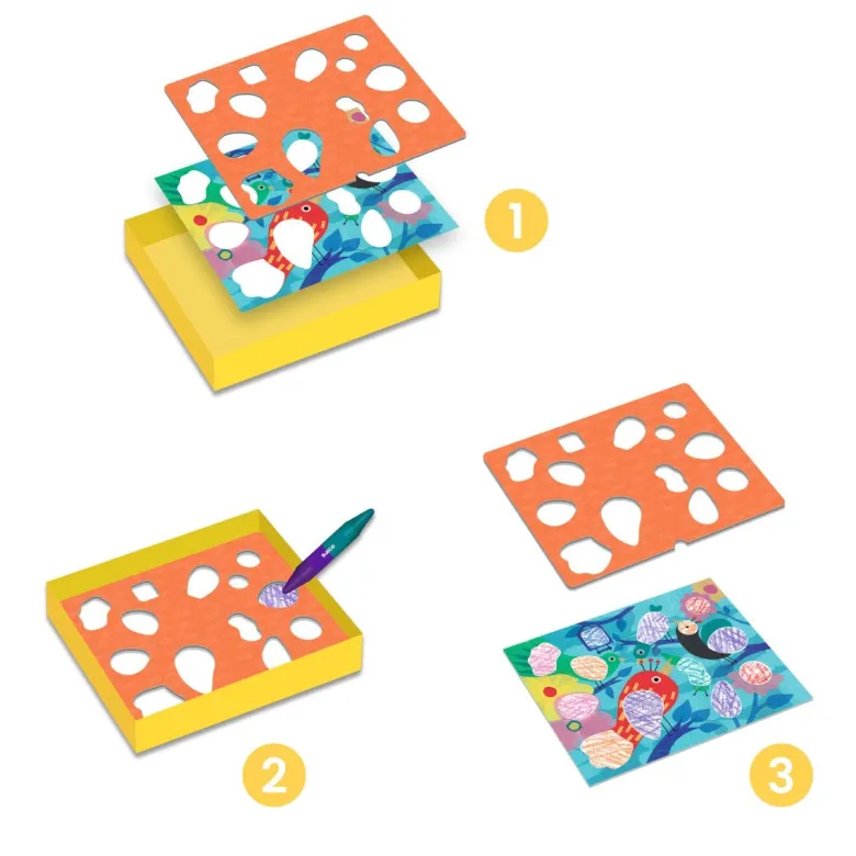 Djeco Coloring Set, Birds & Co.