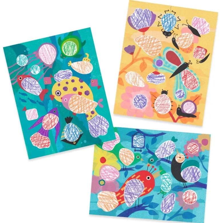 Djeco Coloring Set, Birds & Co.