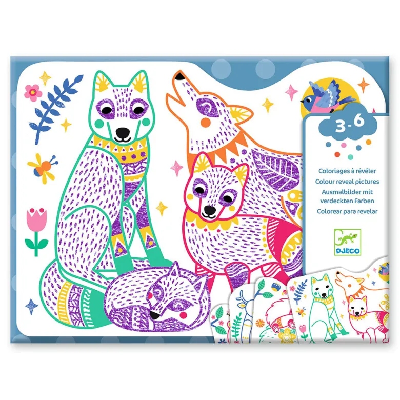 Djeco Coloring Set, Forest Families