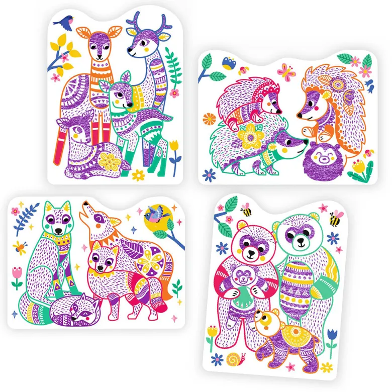 Djeco Coloring Set, Forest Families