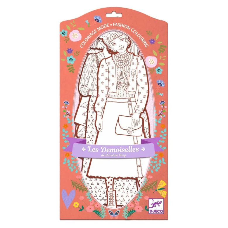 Djeco Coloring Set, Nina & Friends