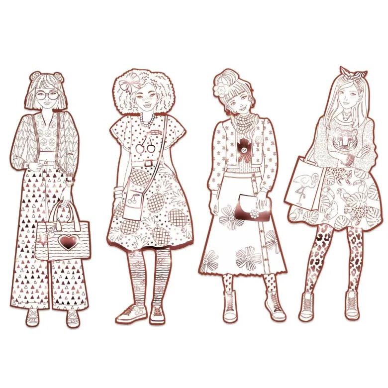 Djeco Coloring Set, Nina & Friends