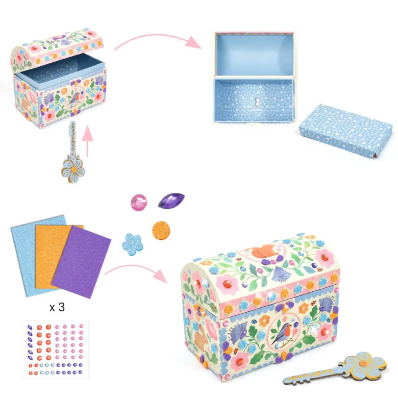 Djeco DIY - Treasure Chest, Fantastic Treasures