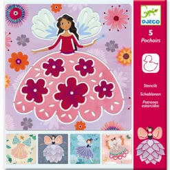 Djeco Drawing Stencils, Fairies