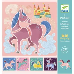 Djeco Drawing Stencils, Horses