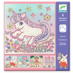 Djeco Drawing Stencils, Unicorn
