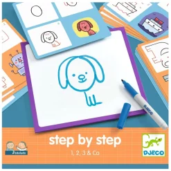 Djeco Educational Game, Step by Step 1, 2, 3 & co.