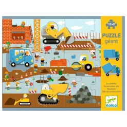 Djeco Floor Puzzle, Floor Puzzle - Construction Site