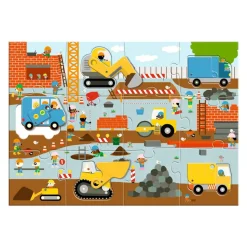 Djeco Floor Puzzle, Floor Puzzle - Construction Site