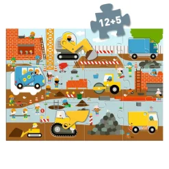 Djeco Floor Puzzle, Floor Puzzle - Construction Site