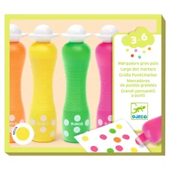 Djeco Foam Dabbers, Set of 4 - Neon