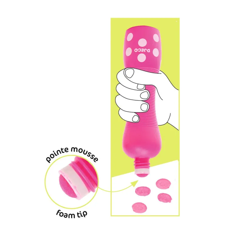 Djeco Foam Dabbers, Set of 4 - Neon