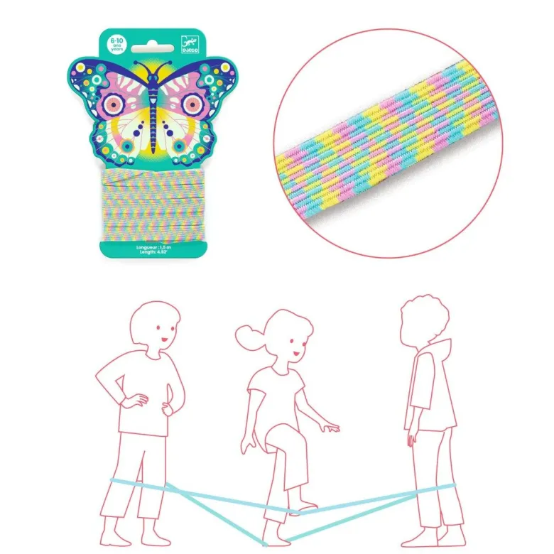 Djeco Jumping Rubber Band, Butterfly