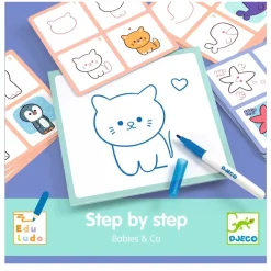 Djeco Learning Game, Step by Step 1, 2, 3 - Animal Babies
