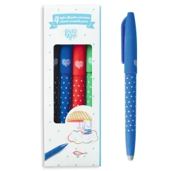 Djeco Lovely Paper, 4 Erasable Ballpoint Pens – Classic