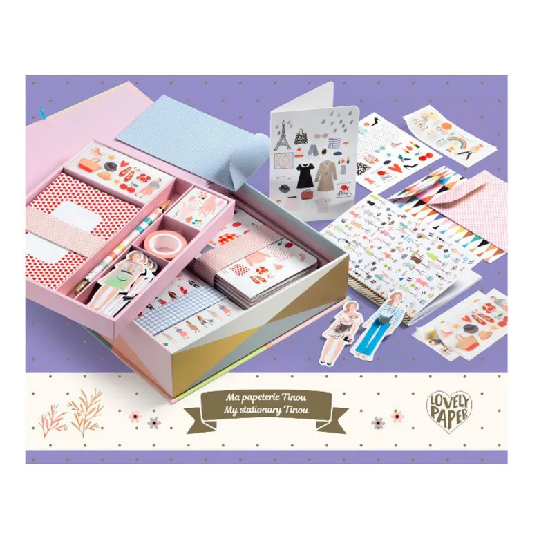 Djeco Lovely Paper, Tinou Box – Elegant Desk Accessory