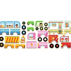 Djeco Magnetic Toy Set, Inzebox – Vehicles