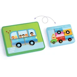 Djeco Magnetic Toy Set, Inzebox – Vehicles