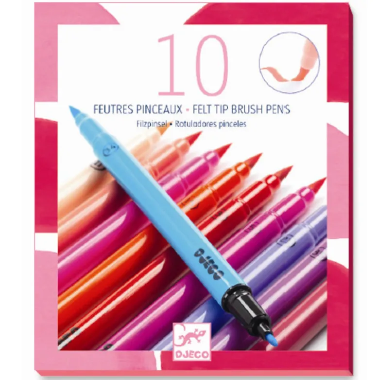 Djeco Markers, 2-in-1 - Pink Shades