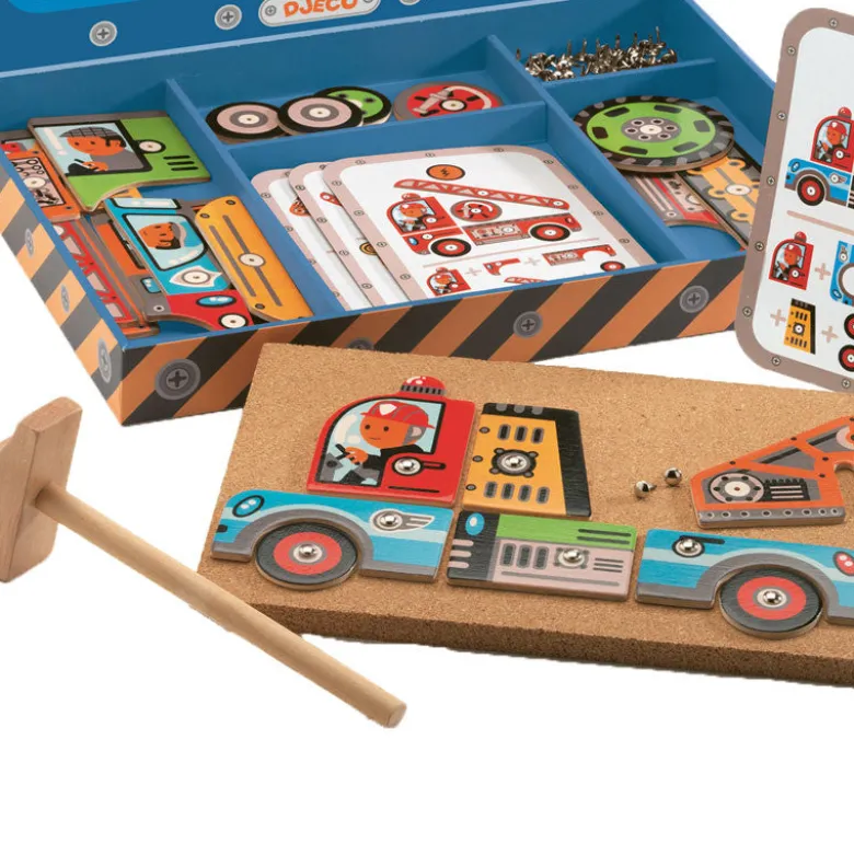 Djeco Nailboard, Hammer Mosaic - Cars