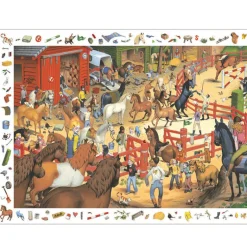 Djeco Observation Puzzle – Horses, 200 Pieces