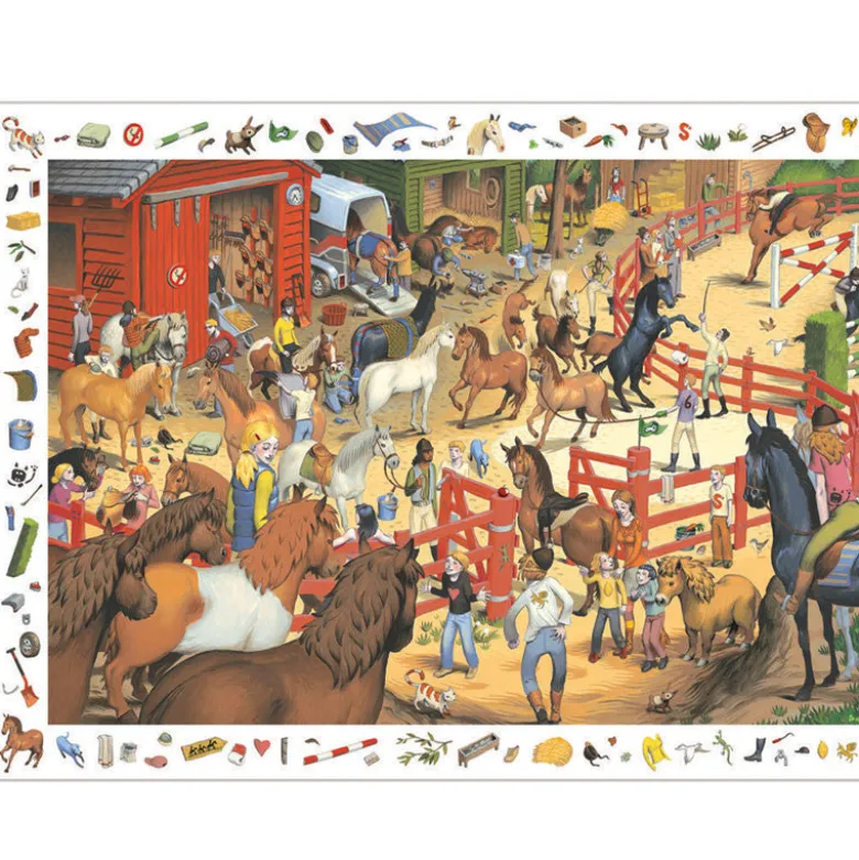 Djeco Observation Puzzle – Horses, 200 Pieces