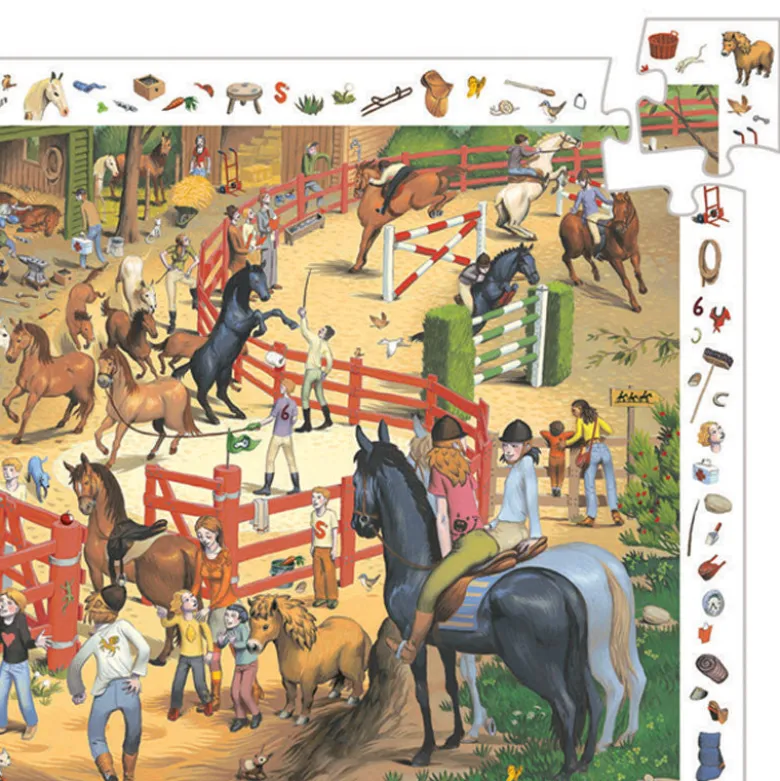 Djeco Observation Puzzle – Horses, 200 Pieces
