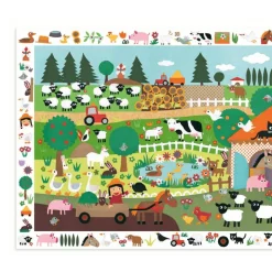 Djeco Observation Puzzle, Farm – 35 Pieces