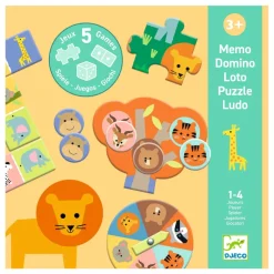 Djeco Play & Learn – 5 Fun Games on the Savannah