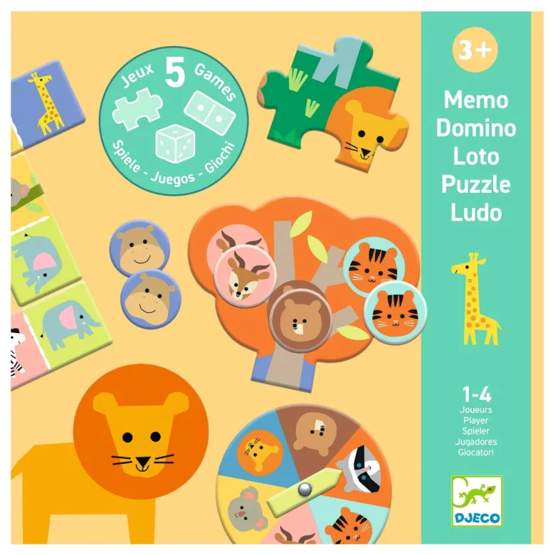 Djeco Play & Learn – 5 Fun Games on the Savannah