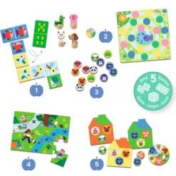 Djeco Play & Learn, 5 Games on the Farm
