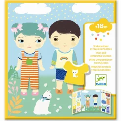Djeco Reusable Stickers – Clothing Set