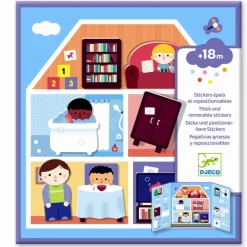 Djeco Reusable Stickers, House