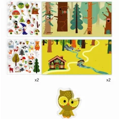 Djeco Reusable Stickers, Magical Forest