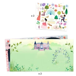 Djeco Reusable Stickers, The Castle