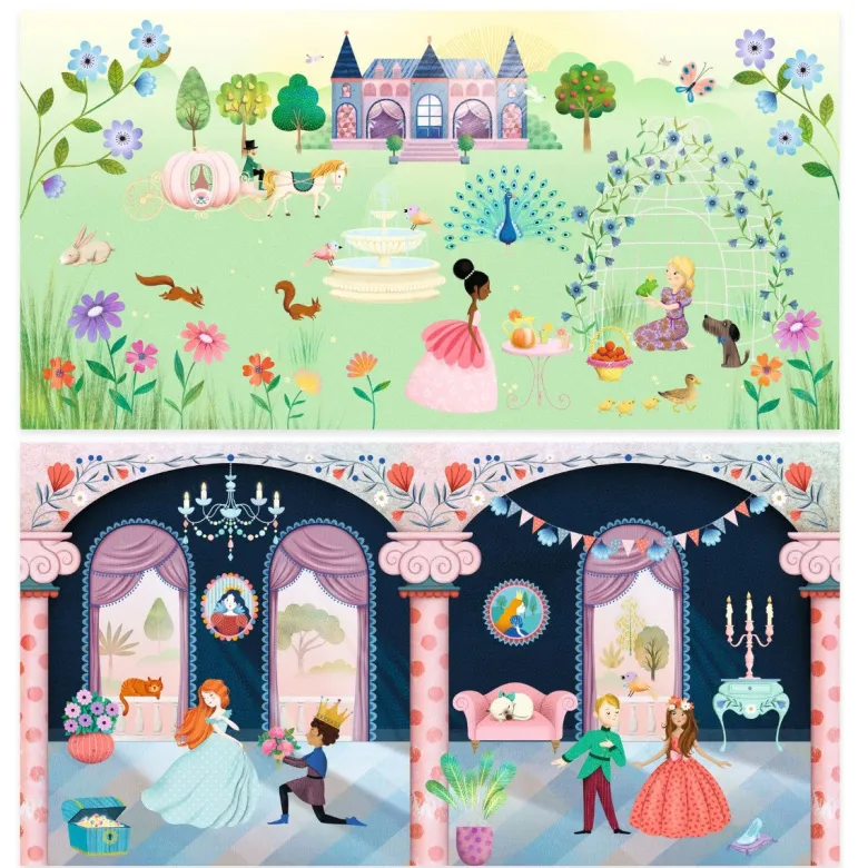 Djeco Reusable Stickers, The Castle