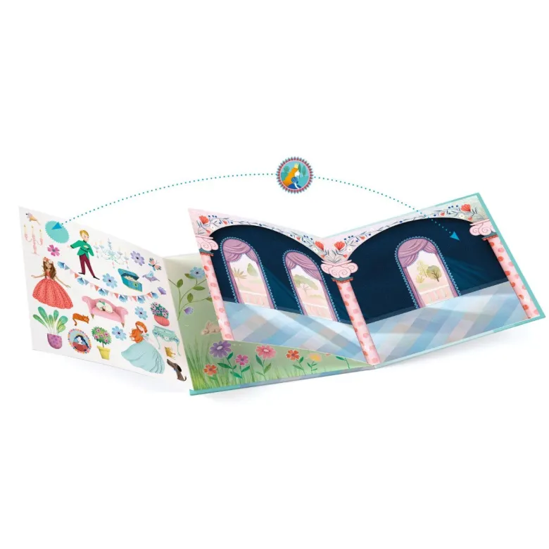 Djeco Reusable Stickers, The Castle