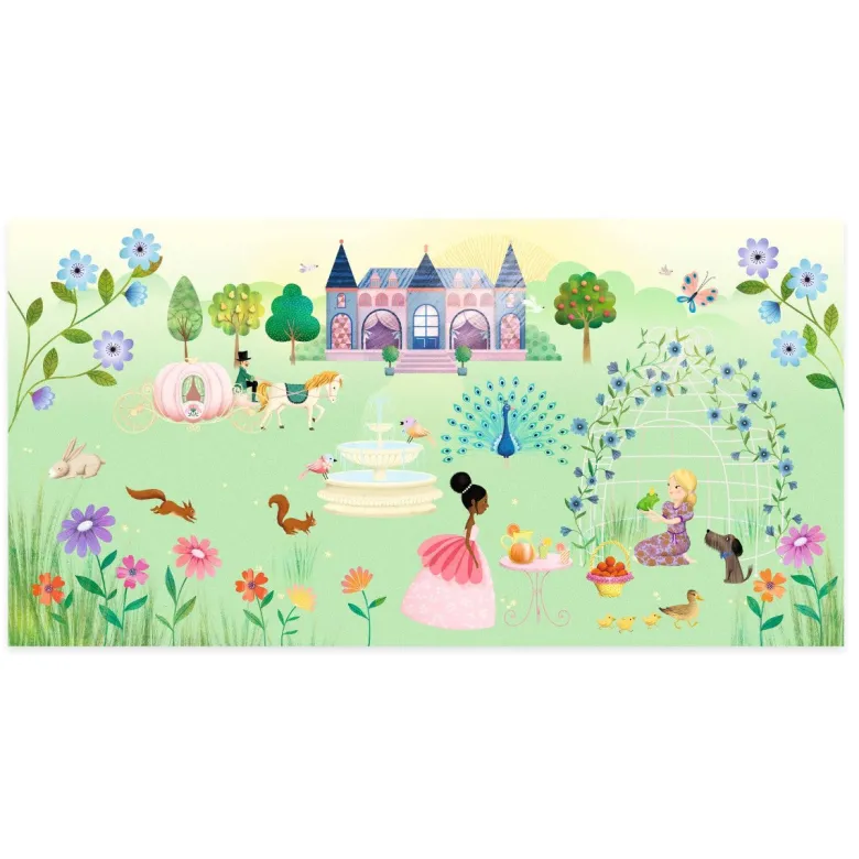 Djeco Reusable Stickers, The Castle