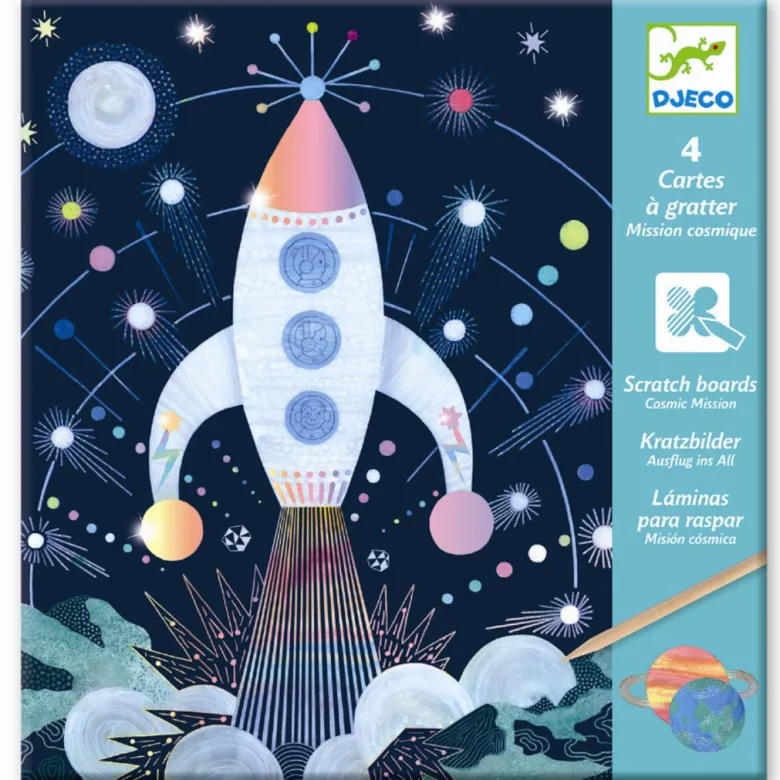 Djeco Scratch Cards – Space