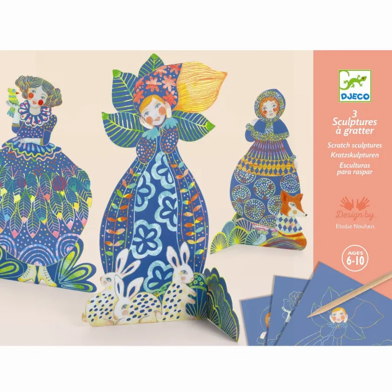 Djeco Scratch Cards, Beautiful Dresses