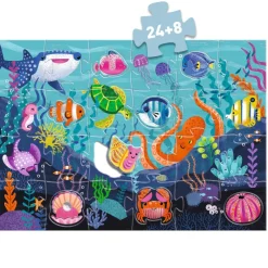 Djeco Sensory Puzzle, Sea - 24+8 Pieces